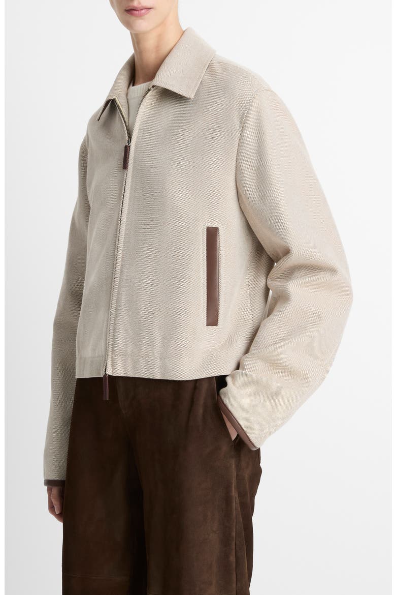 Crop Cotton Jacket, Alternate, color, VILLA STONE