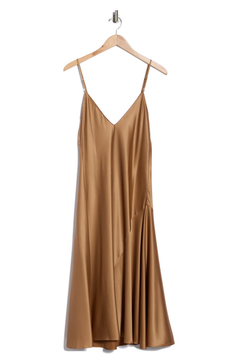 Natori Satin Chemise, Alternate, color, Beige