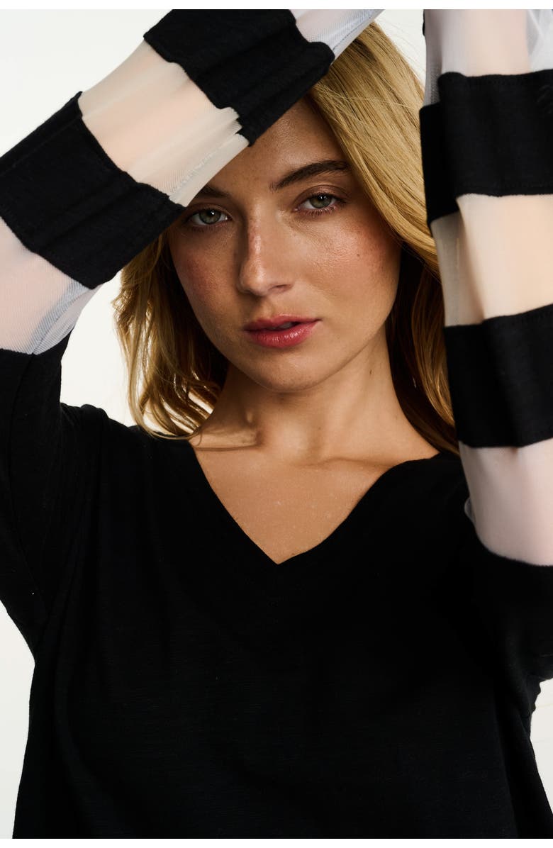 Lisa Todd Mesh Fest Tee, Alternate, color, Black