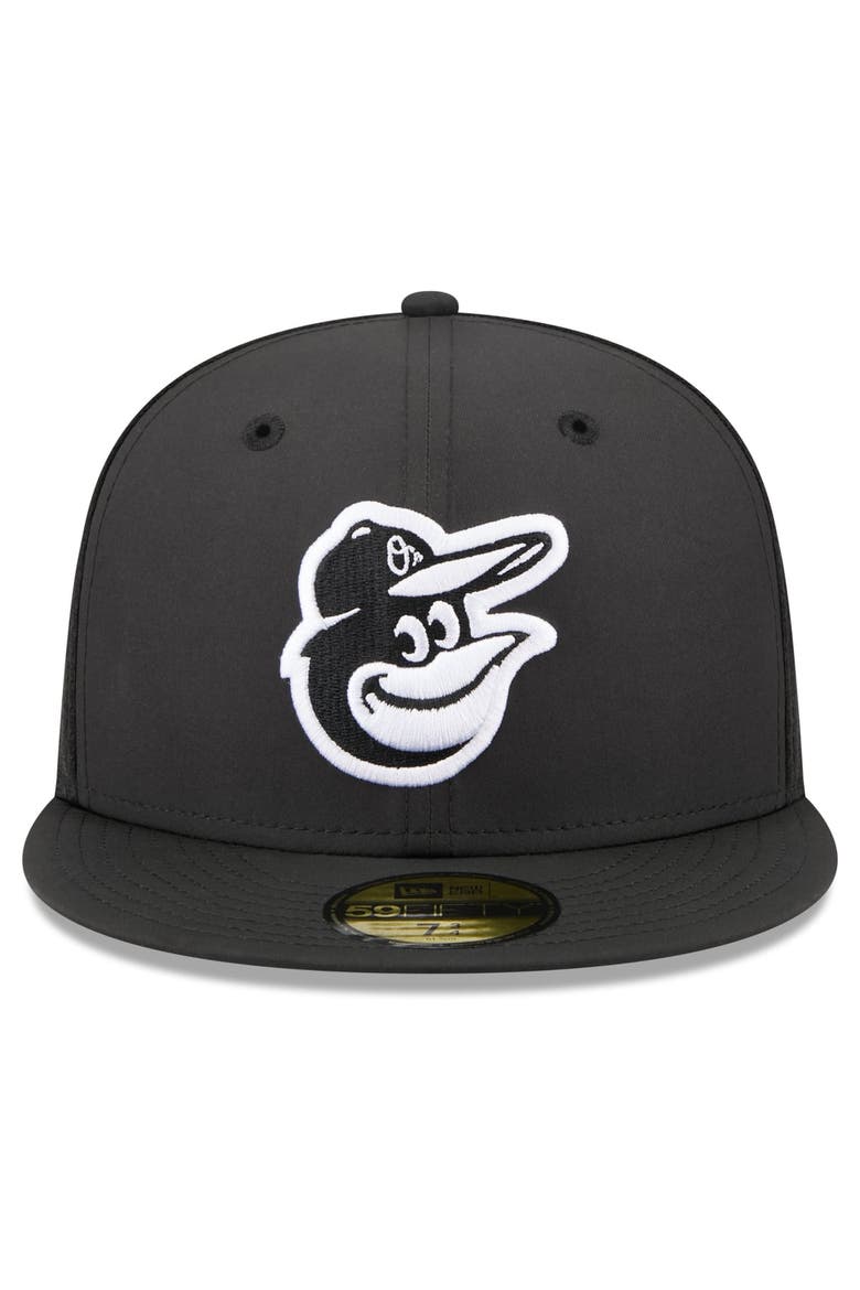 Youth New Era Black Baltimore Orioles Batting Practice 59FIFTY Fitted Hat, Alternate, color, Black