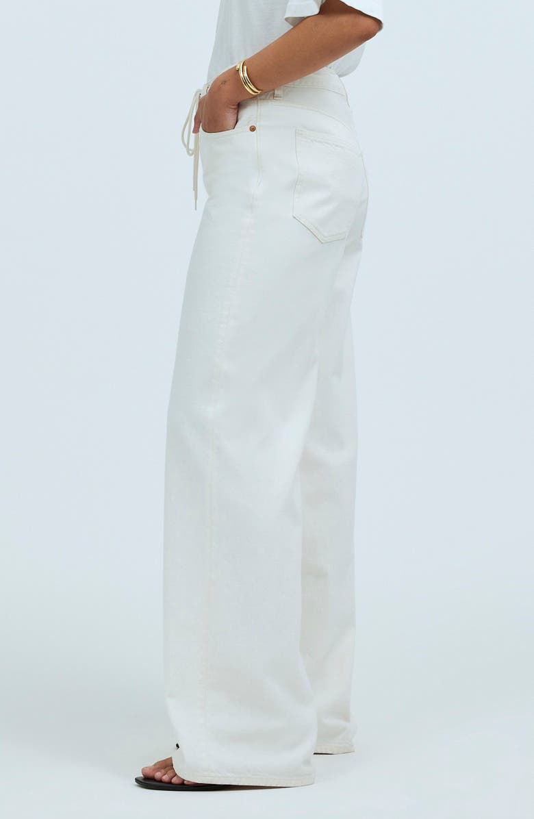 Madewell Drawstring High Waist Superwide Leg Jeans, Alternate, color,