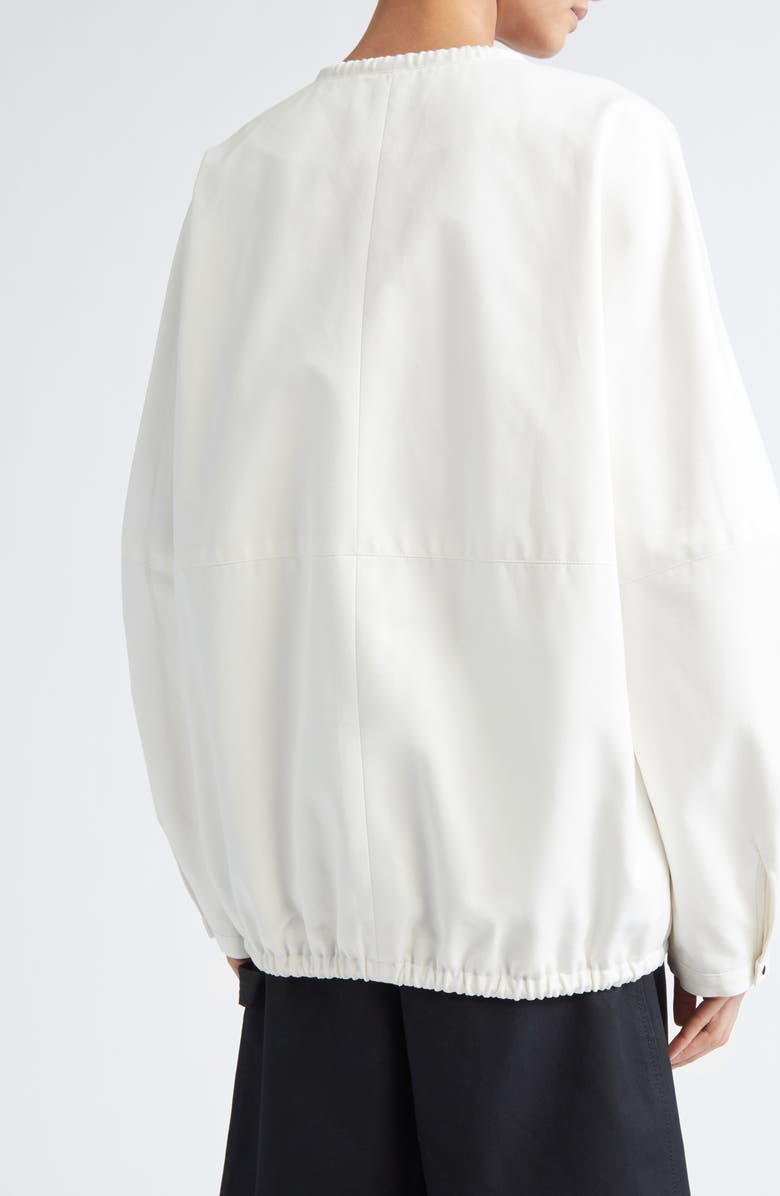 PARTOW Bond Drawstring Cotton Canvas Bomber Jacket, Alternate, color, Ivory