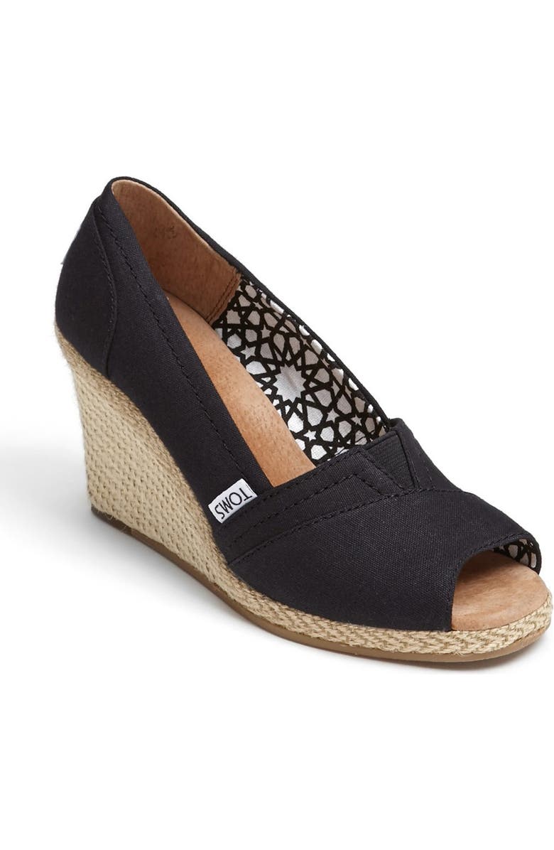 TOMS 'Calypso' Canvas Wedge, Main, color,