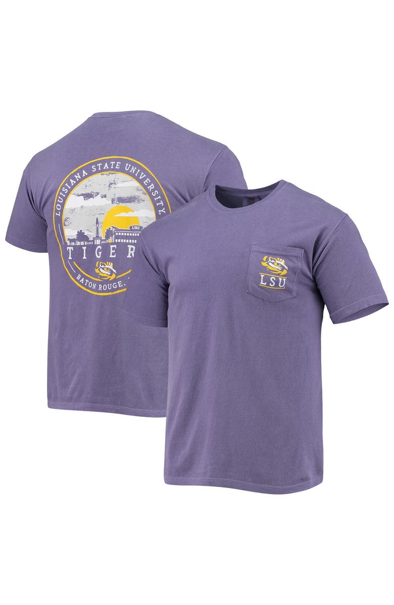 IMAGE ONE Men's Purple LSU Tigers Circle Campus Scene T-Shirt, Alternate, color, 