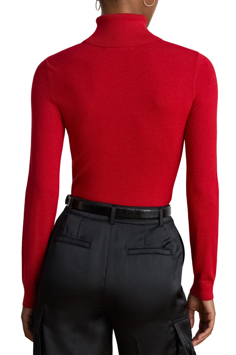 Slim Turtleneck Sweater, Alternate, color, RALPH RED