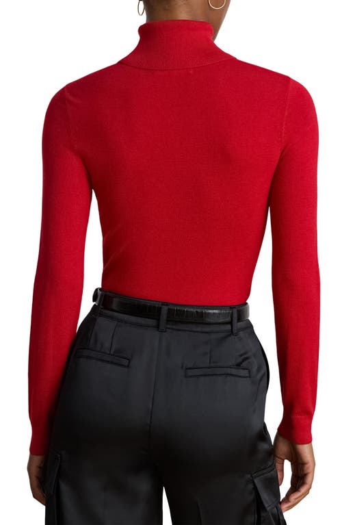 Ralph Lauren Lauren Slim Turtleneck Sweater In Red