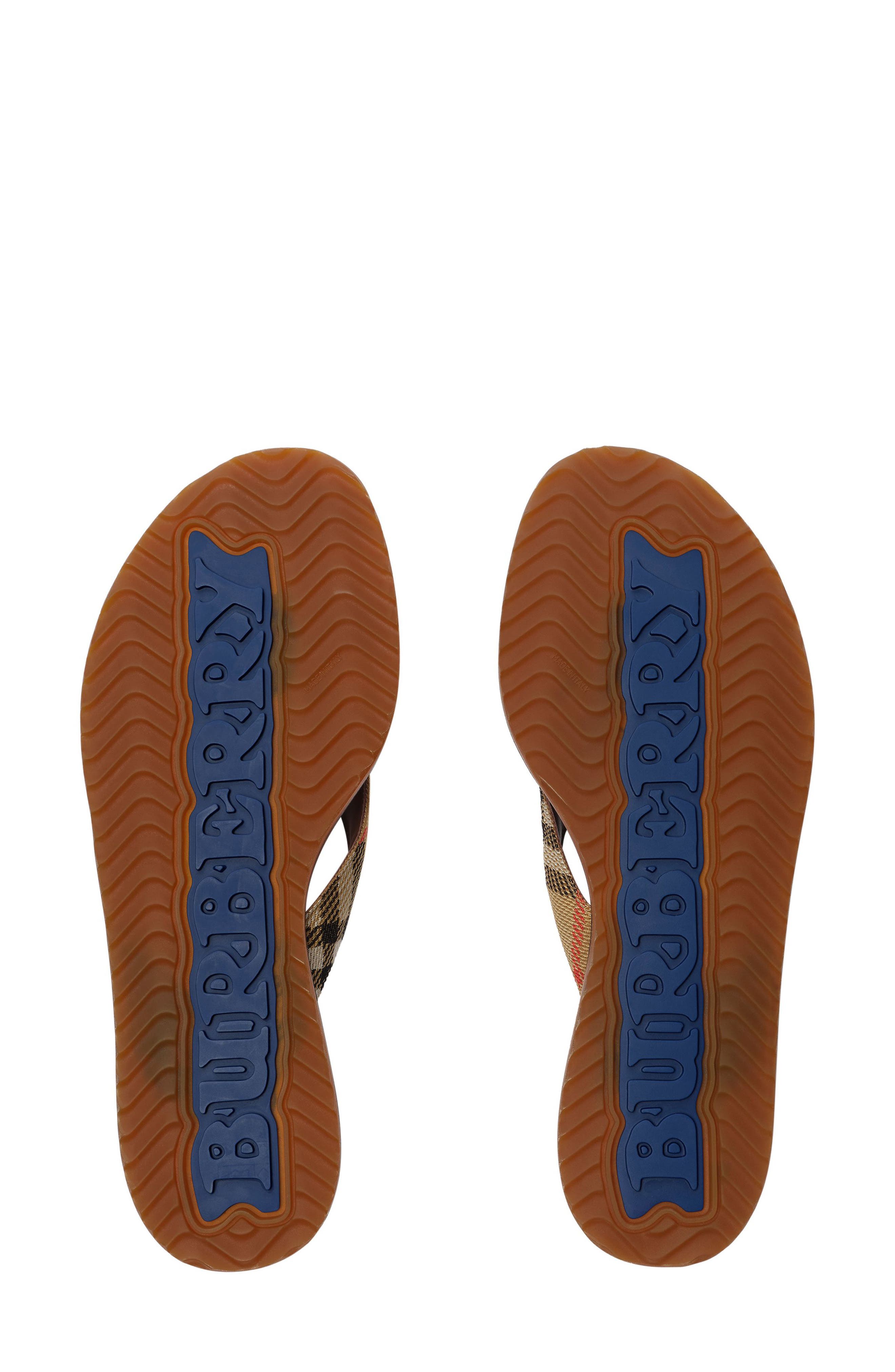 Burberry Pavillion Check Flip Flip, Alternate, color, Sand Ip Check