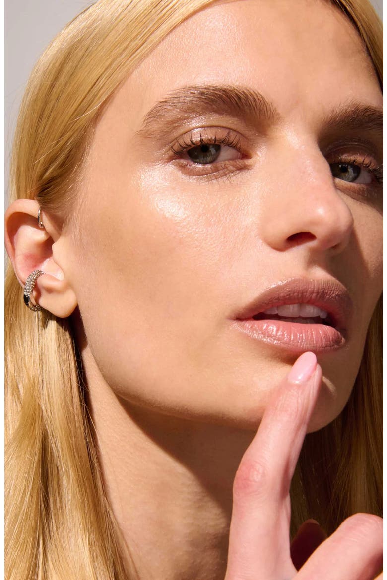 Eva Ear Cuff, Alternate, color, SILVER/ CRYSTAL