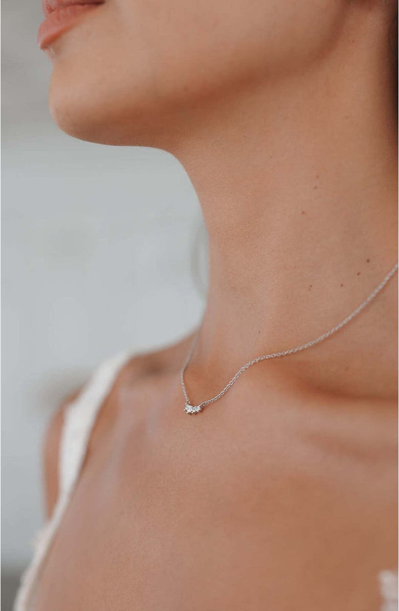 Untamed Petals Annie Crystal Necklace, Alternate, color, Silver