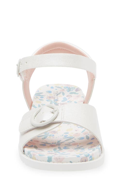 Tucker + Tate Kids' Isabel Sandal In White Shimmer