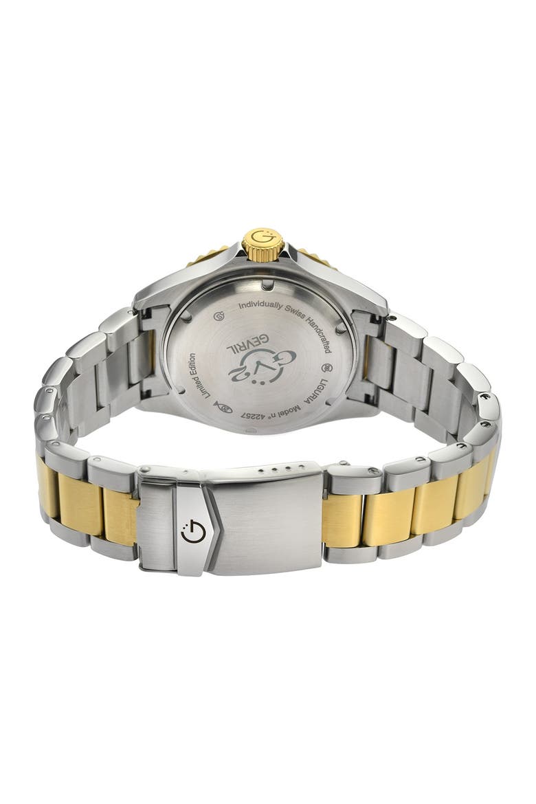 Liguria Blue Dial Two-Tone Stainless Steel Bracelet Watch, 42mm, Alternate, color, TWO TONED SS IPYG