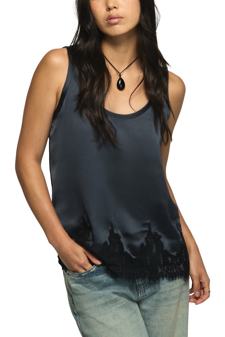 Lace Hem Swing Tank, Main, color, OMBRE BLUE