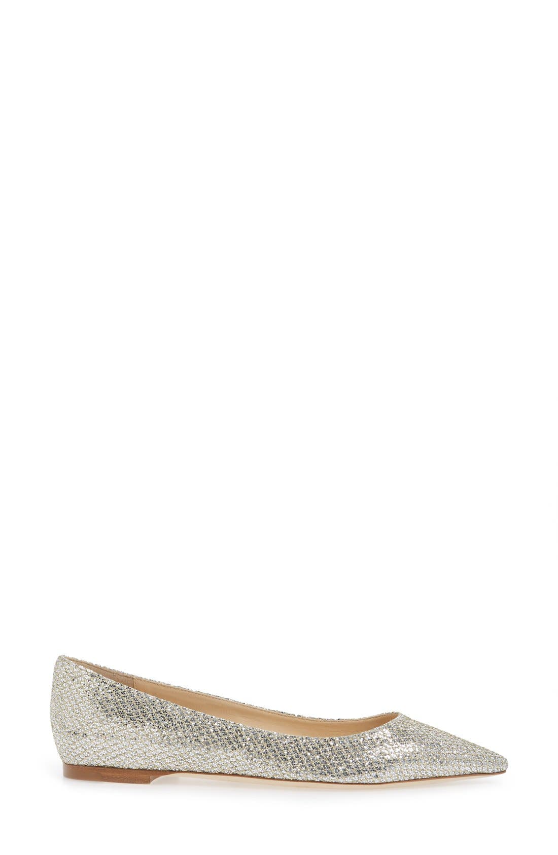 'Romy' Pointy Toe Flat, Alternate, color, CHAMPAGNE