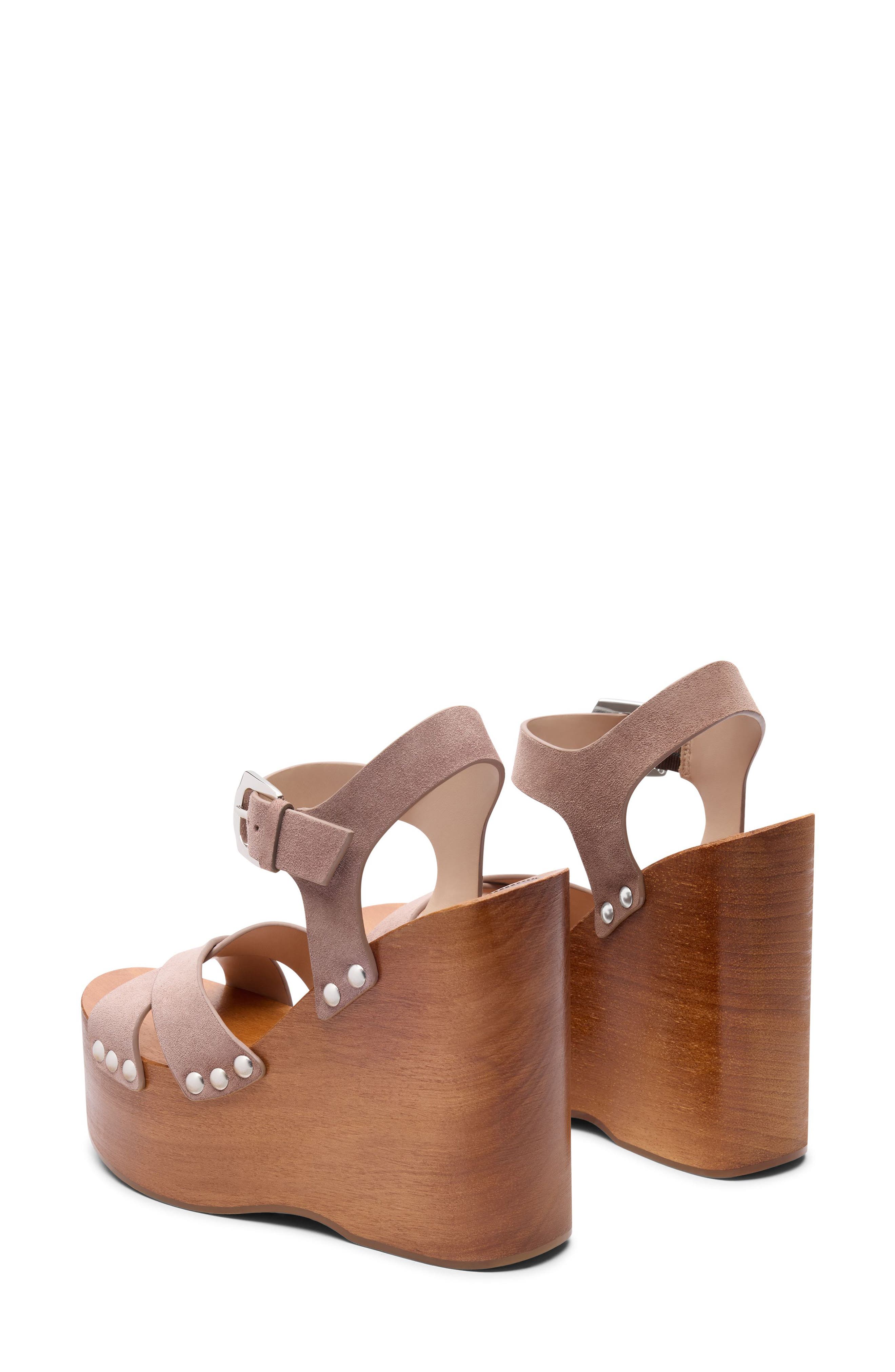 Kate Clog Wedge Sandal, Alternate, color, ALMOST MAUVE