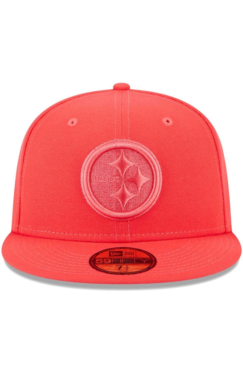 New Era Men's New Era Red Pittsburgh Steelers Color Pack Brights 59FIFTY Fitted Hat, Alternate, color, 
