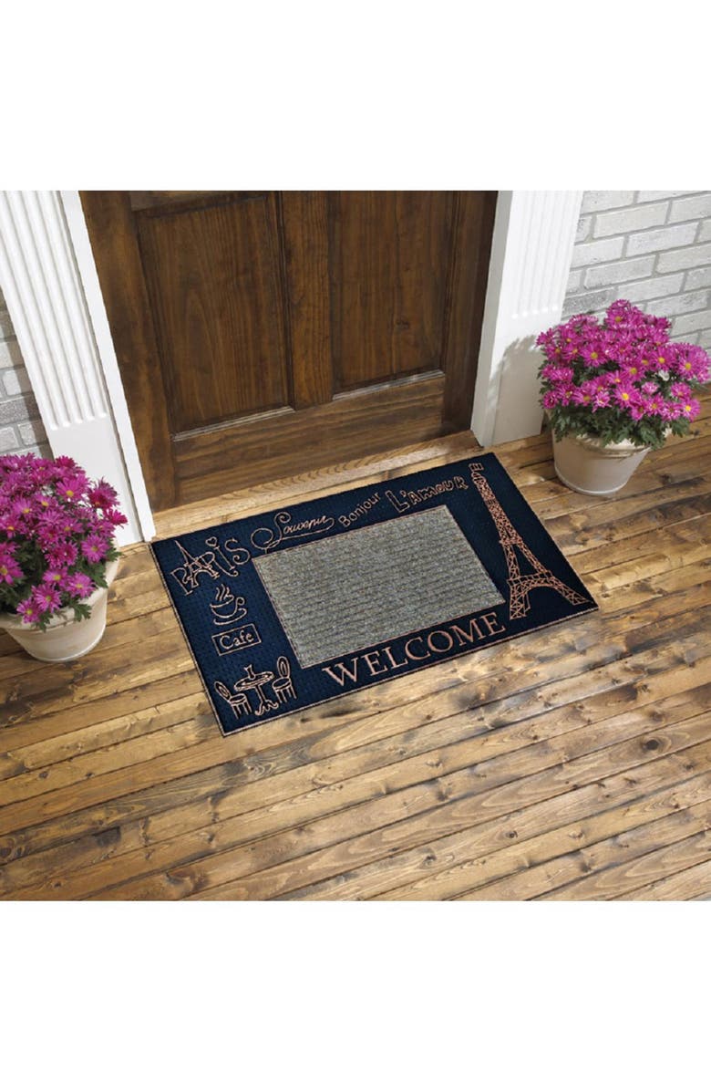 J AND V TEXTILES Welcome Outdoor Mat, Alternate, color, Paris Bronze