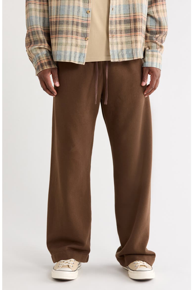Jeri Extreme Baggy Fleece Sweatpants, Main, color, BROWN