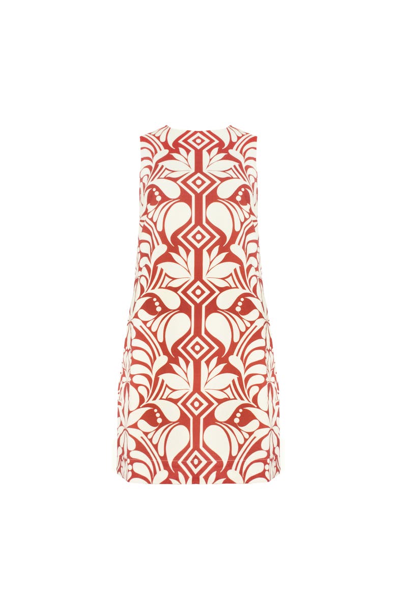 Ro&Zo Tile Printed Shift Dress, Alternate, color, Brown