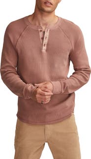 Lucky Brand Birdseye Thermal Henley Top