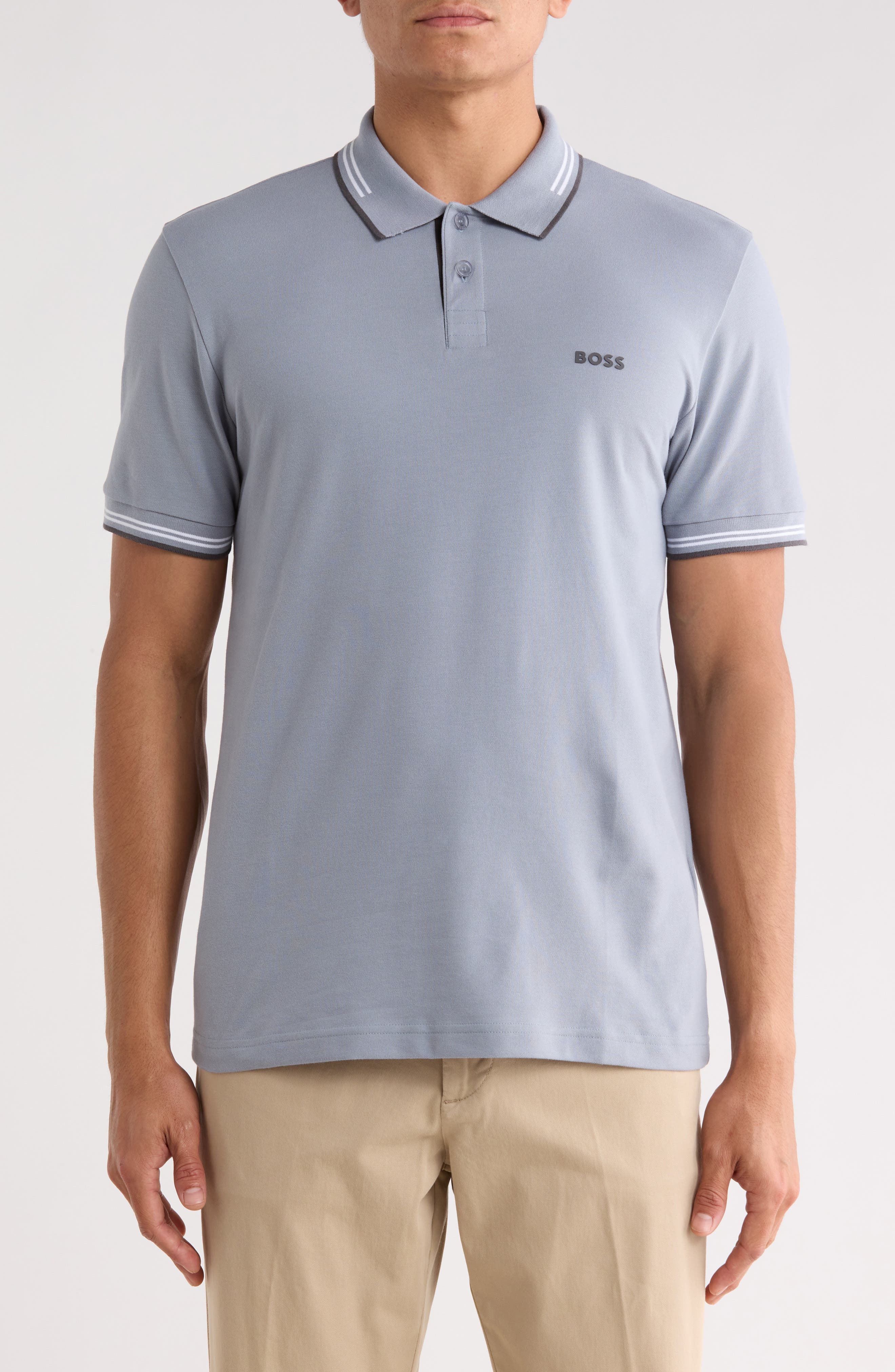 Paul Tipped Stretch Cotton Polo