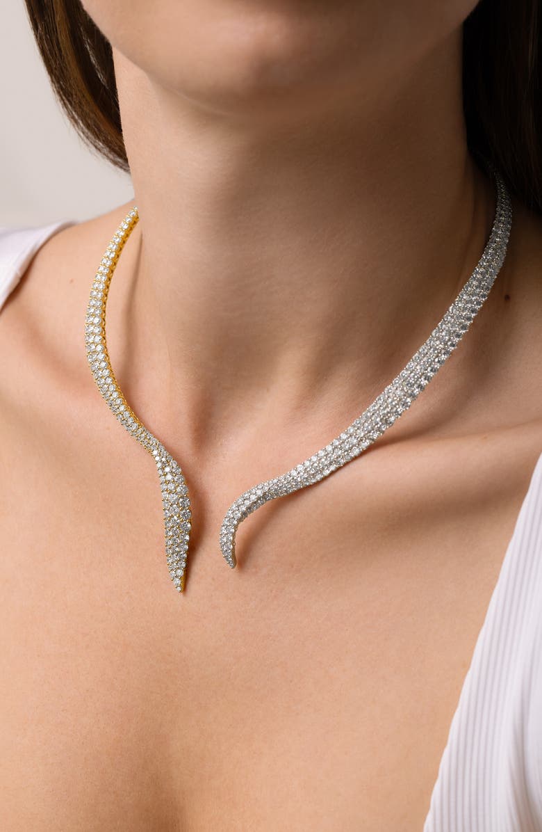 Bony Levy Two-Tone 18K Gold & Diamond Collar Necklace, Alternate, color, 