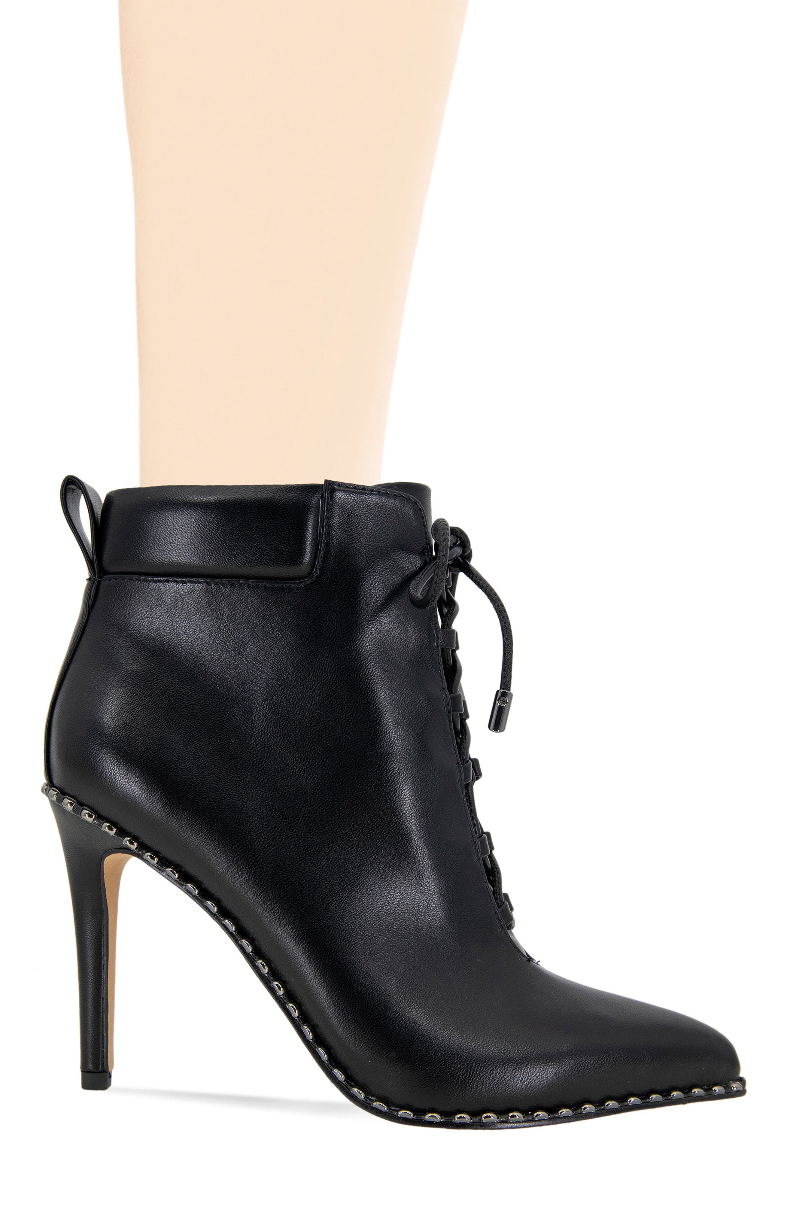BCBGeneration Hinna Pointy Toe Lace-Up Bootie, Alternate, color, 