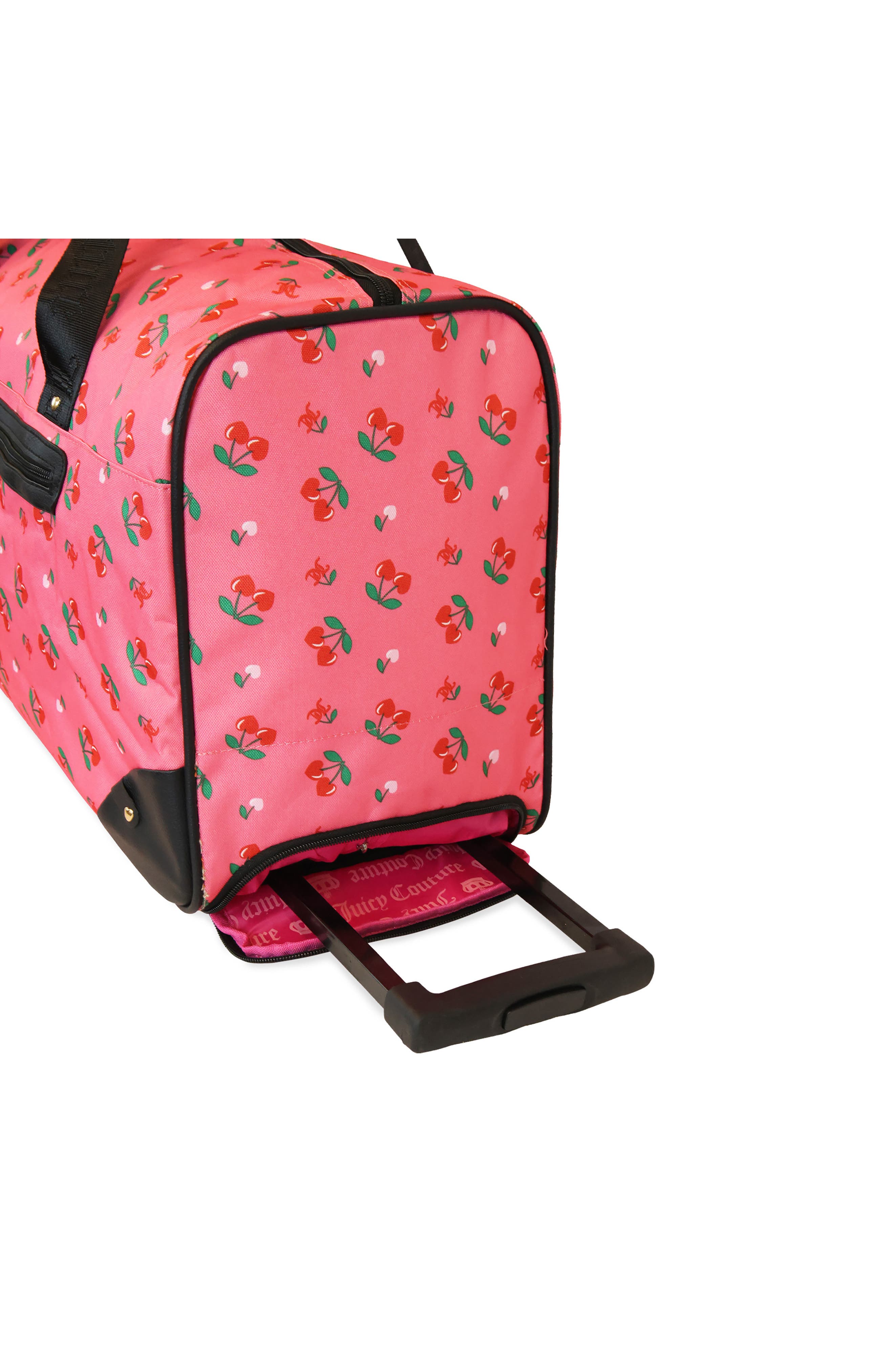 Jada Rolling Duffle Bag, Alternate, color, PINK LEMONADE/ CHERRY
