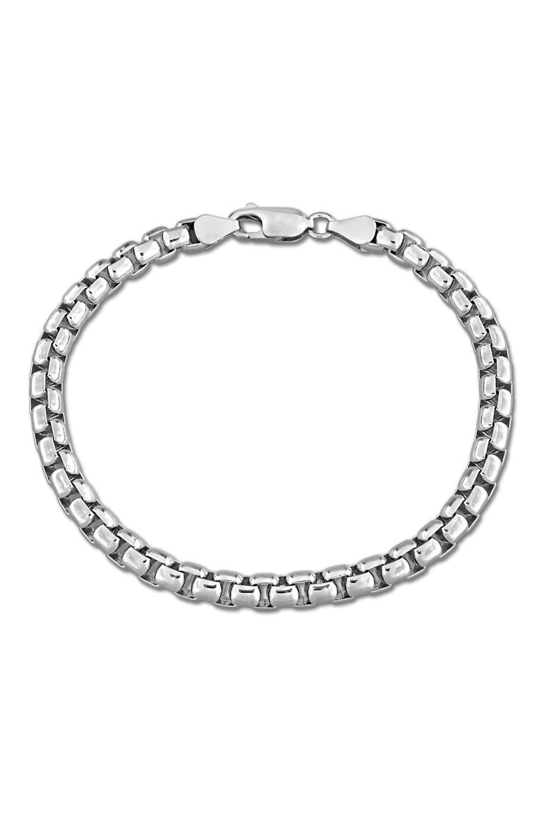 Box Chain Bracelet, Main, color, SILVER