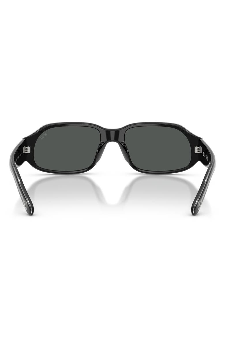 DIESEL<sup>®</sup> 55mm Rectangular Sunglasses, Alternate, color, Solid Black / Solid Black