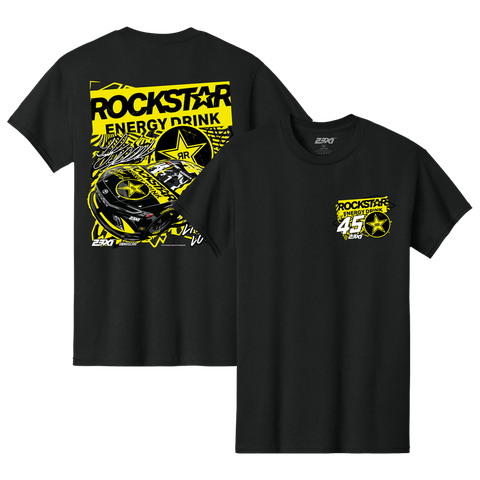 Men's 23XI Racing Black Tyler Reddick Rockstar Energy Car T-Shirt