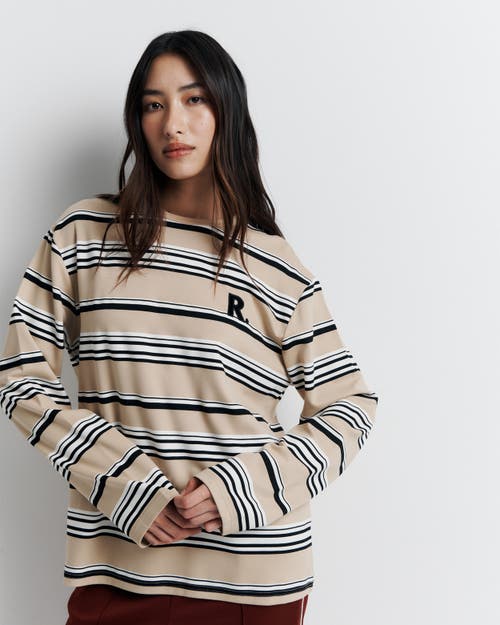Romy The Brand Varsity Long Sleeve Tee In Brown
