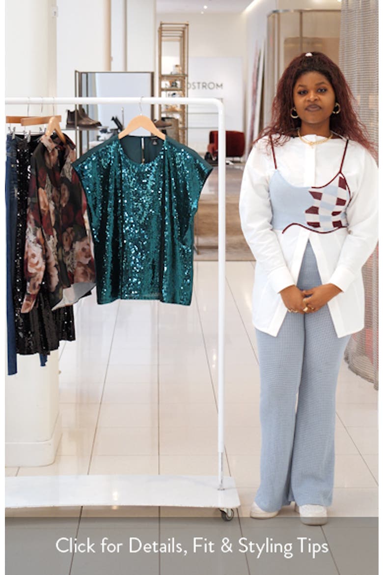 Sequin Cap Sleeve Top video