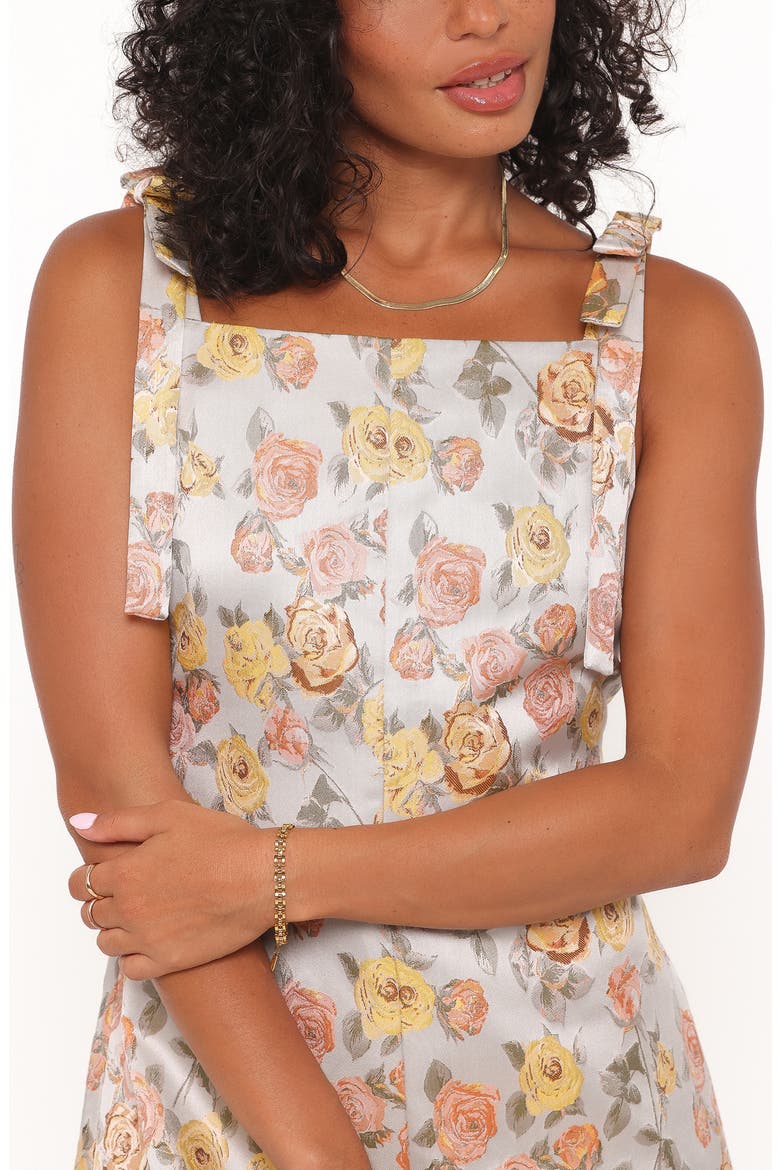 Carlie Floral Sleeveless Minidress, Alternate, color, DUSTY BLUE