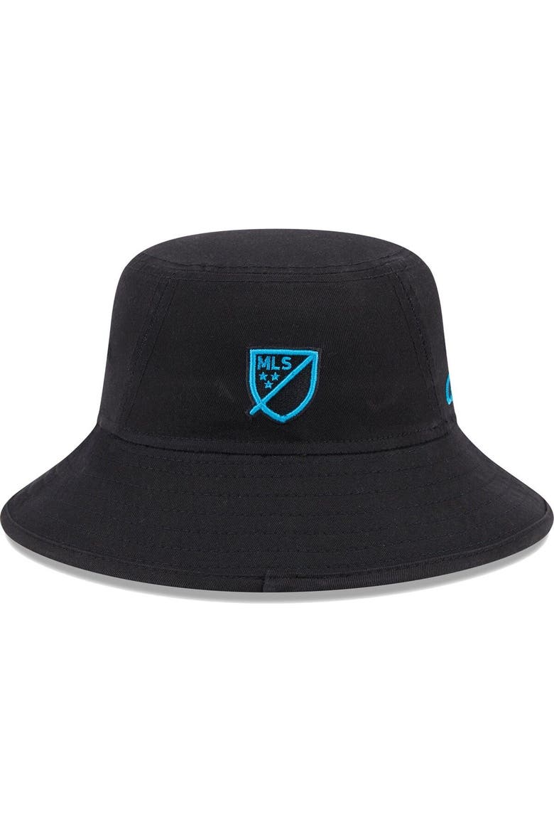 Men's New Era Black Charlotte FC Kick Off Bucket Hat, Alternate, color, Black