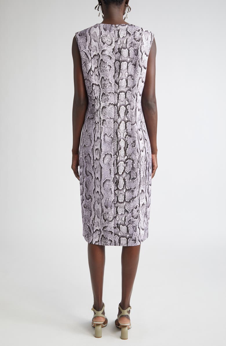 Dries Van Noten Delina Snakeskin Jacquard Sheath Dress, Alternate, color,