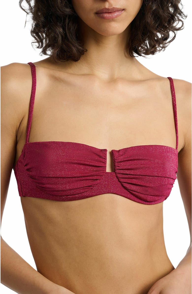 Onia Alessia Bikini Top, Alternate, color, Anemone