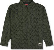 PLEASURES Leaf Quarter Zip Shirt