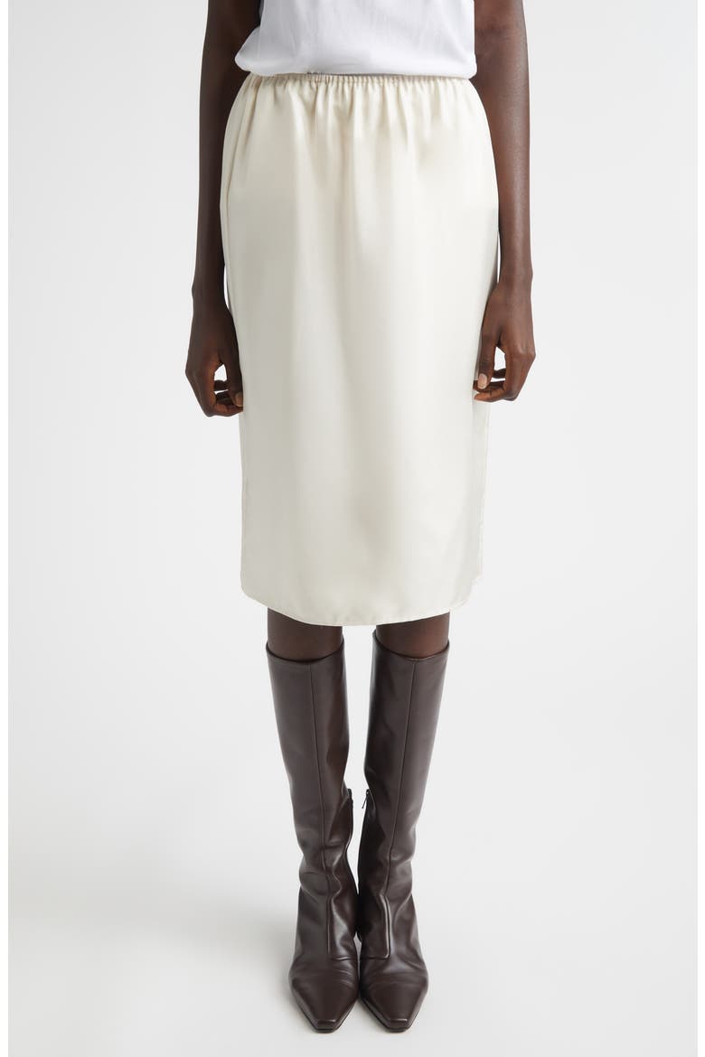 Vasali Silk Skirt, Main, color, IVORY