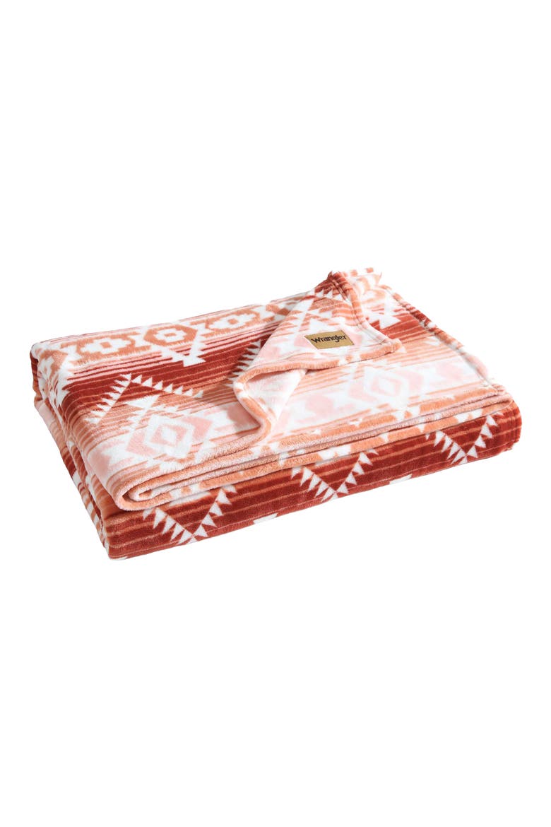 Jericho Peach Throw Blanket, Main, color, PINK/ RED
