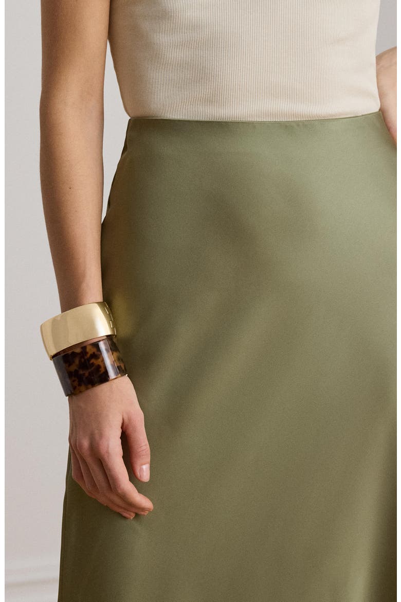 Satin Maxi Skirt, Alternate, color, LIGHT AGAVE GREEN