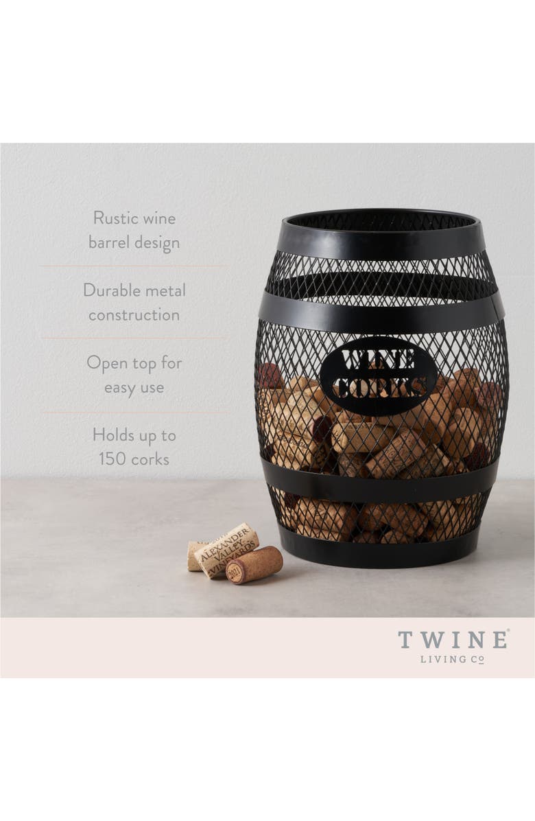 TWINE Barrel Cork Holder, Alternate, color, Black