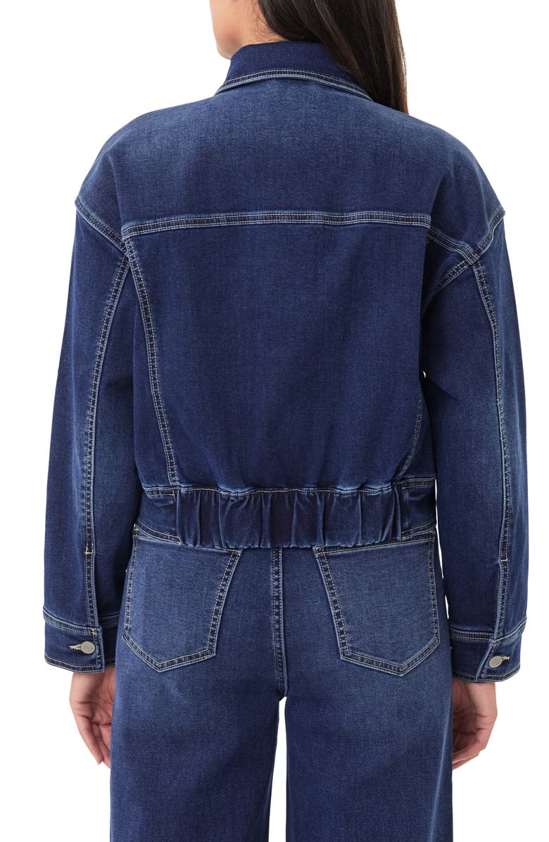 CURVE APPEAL Saturday Knit Denim Jacket, Alternate, color, Celeste