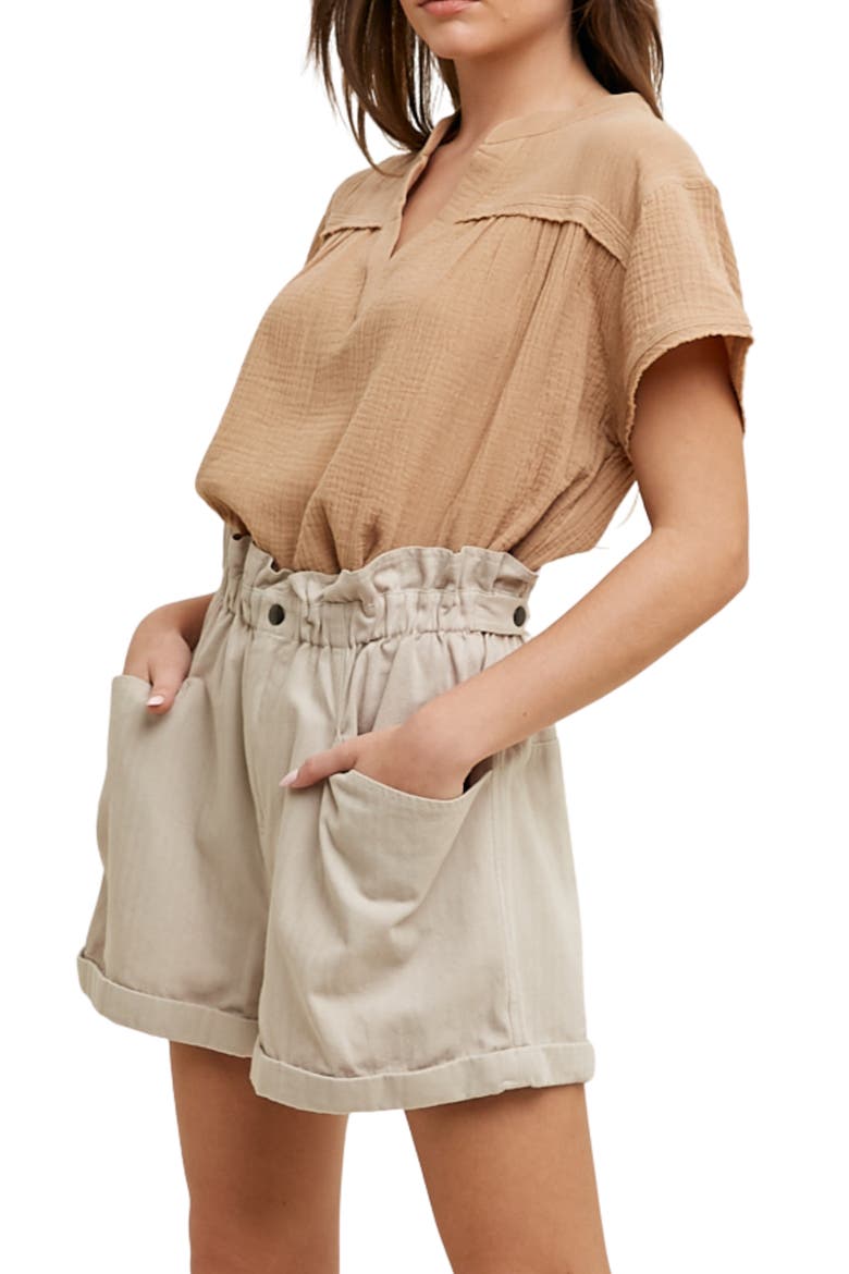 Cotton Gauze Top, Alternate, color, MOCHA