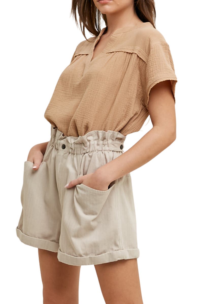 WISHLIST Cotton Gauze Top, Alternate, color, Mocha