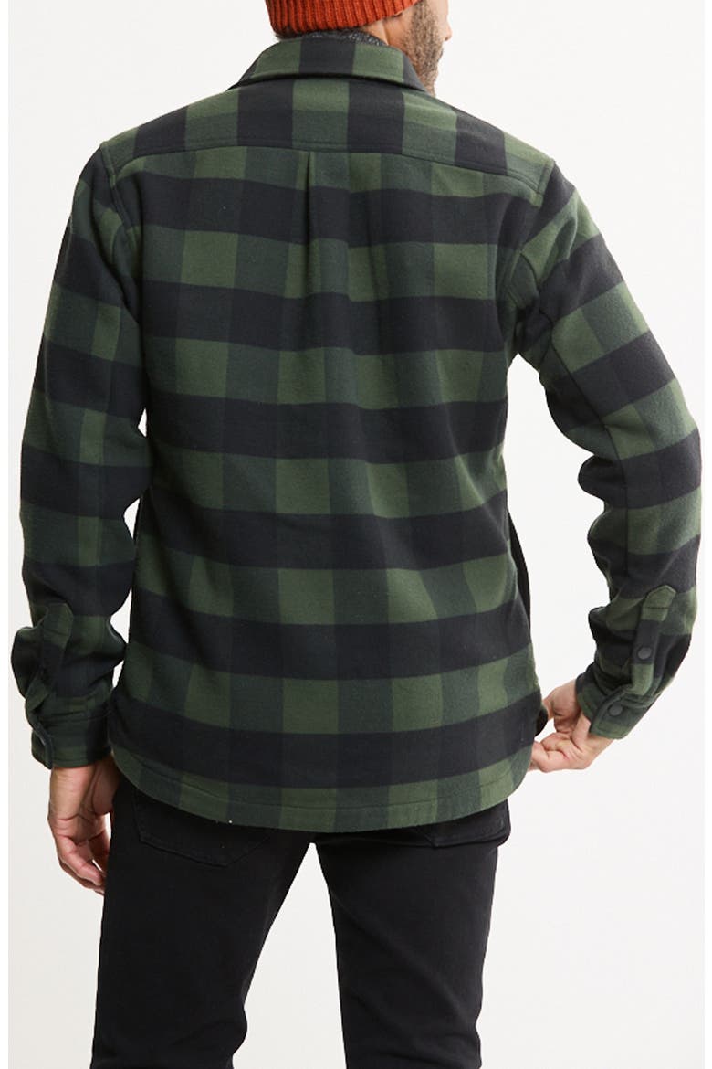 Doubleface Fleece Shirt Jacket, Alternate, color, FOREST BLACK CHECK