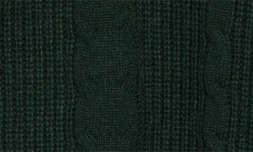Renee C Braided Quarter Zip Sweater In Green