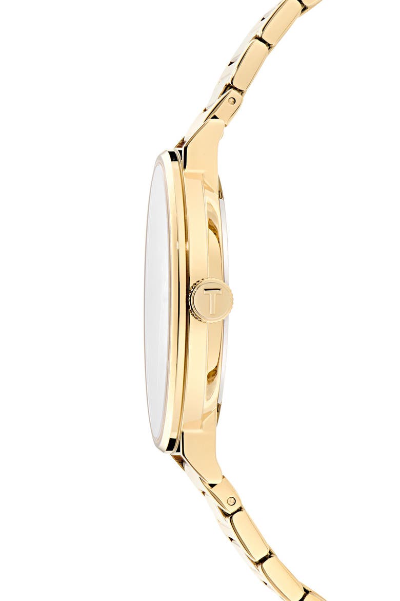 Phylipa Gents Bracelet Watch, 41mm, Alternate, color, GOLD-TONE