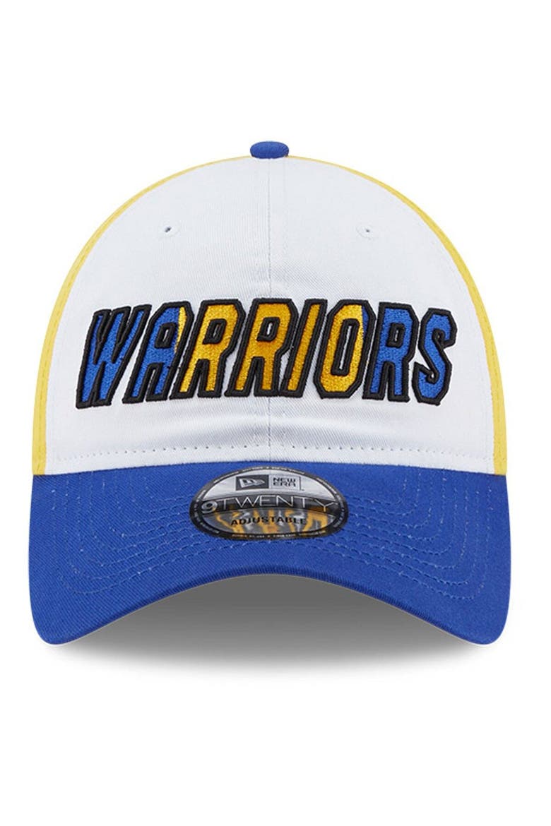 Men's New Era  White/Royal Golden State Warriors Back Half 9TWENTY Adjustable Hat, Alternate, color, White