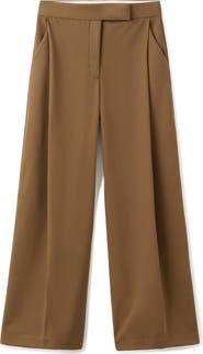 MANGO Pleated Wide Leg Pants