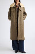 R13 Kat Shearling Collar Trucker Coat